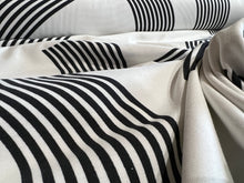 Load image into Gallery viewer, Geometric Black &amp; White Swirls 95% Cotton 5% Elastane.     1/4 Metre Price