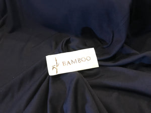 Ink blue 95% Bamboo 5% Spandex Knit.    1/4 Meter Price
