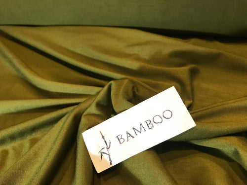 Moss Green 95% Bamboo 5% Spandex Knit.    1/4 Meter Price