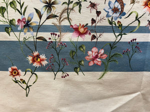 Steel Blue Floral Garden Panel Print. 125 cm x 140 cm   Panel Price