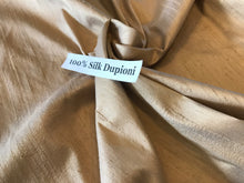 Load image into Gallery viewer, Soft Peach Gold 100% Silk Dupioni.    1/4 Meter Price