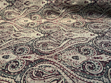 Load image into Gallery viewer, Burgundy &amp; Gold Large Paisley Home Dec.   1/4 Metre Price
