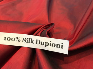 Bordeaux 100% Silk Dupioni  1/4 Meter Price