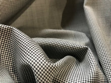 Load image into Gallery viewer, Black &amp; White Micro Houndstooth 100% Wool Suiting.   1/4 Metre Price