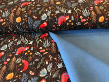 Load image into Gallery viewer, Red Fox in the Forest Soft Shell 94% Polyester 6% Elastane   1/4 Metre Price