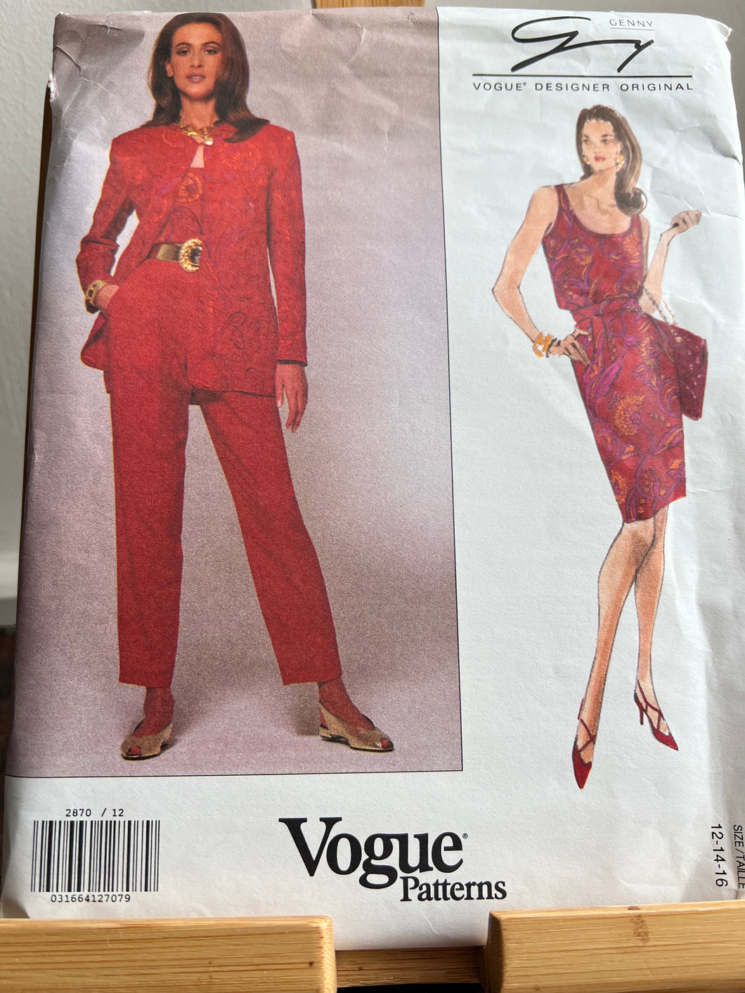Vintage Vogue #2870 Genny Size 12-14-16