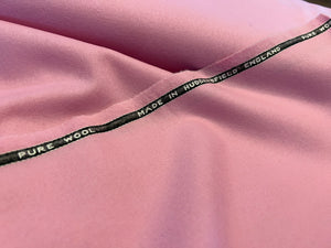 Bubblegum Pink 100% Wool Flannel.     1/4 Metre Price