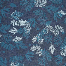 Load image into Gallery viewer, Winter Leaves 100% Cotton Denim.    1/4 Metre Price