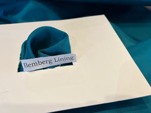 Fresh Turquoise 100% Bemberg Lining.    1/4 Metre Price