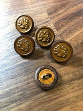 Load image into Gallery viewer, Lion Shank Leather Button.    Price per Button
