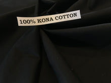 Load image into Gallery viewer, Black 100% KONA Cotton     1/4 Meter Price