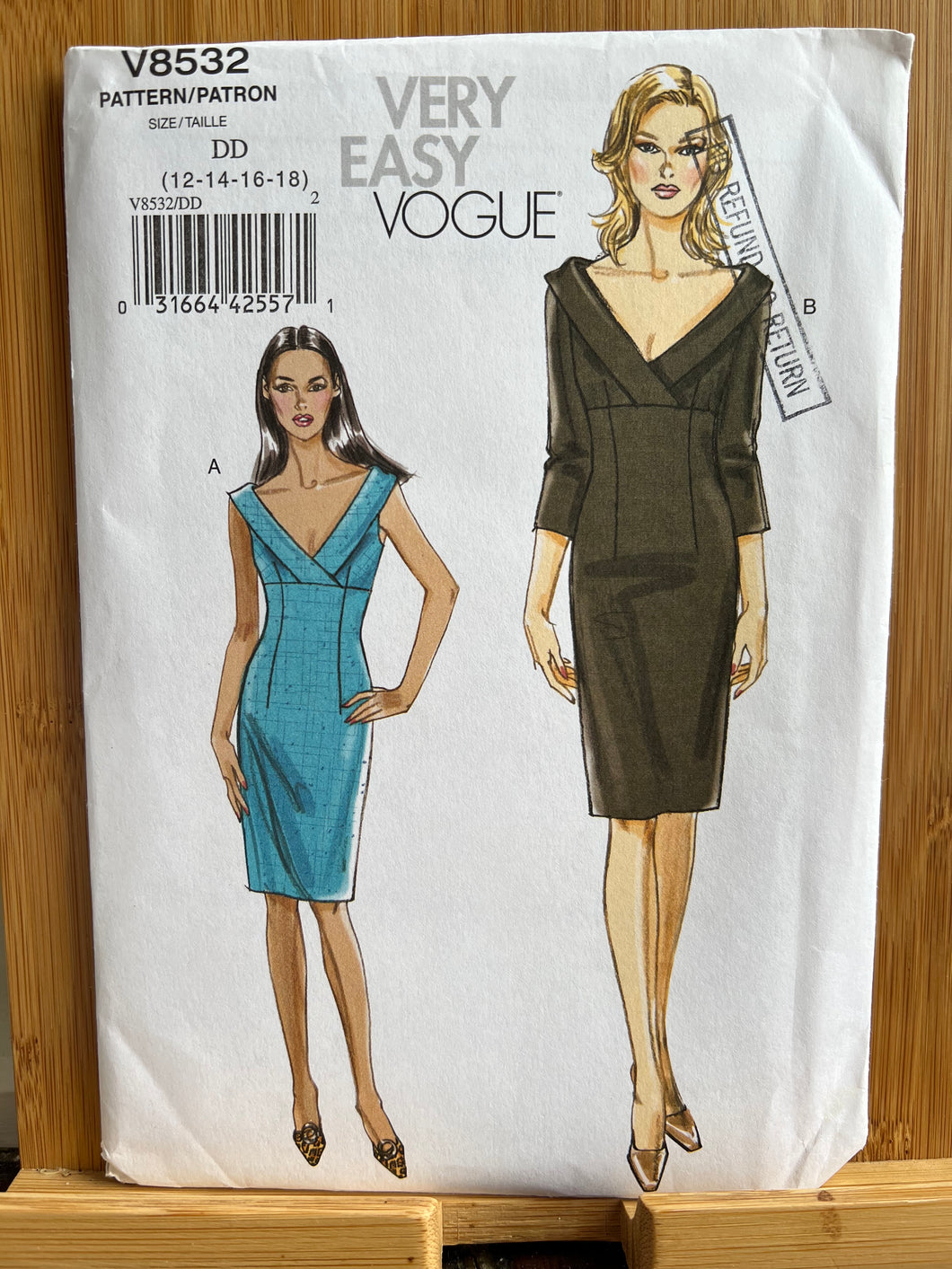 Vintage Vogue #8532 Size 12-14-16-18