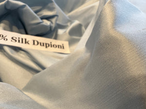 Windswept Blue 100% Silk Dupioni.      1/4 Meter Price