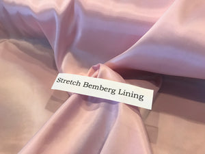 Baby Pink Stretch Bemberg Lining      1/4 Meter Price
