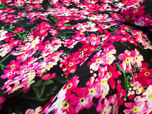 Load image into Gallery viewer, Neon Floral Garden 100% Silk Georgette.   1/4 Metre Price