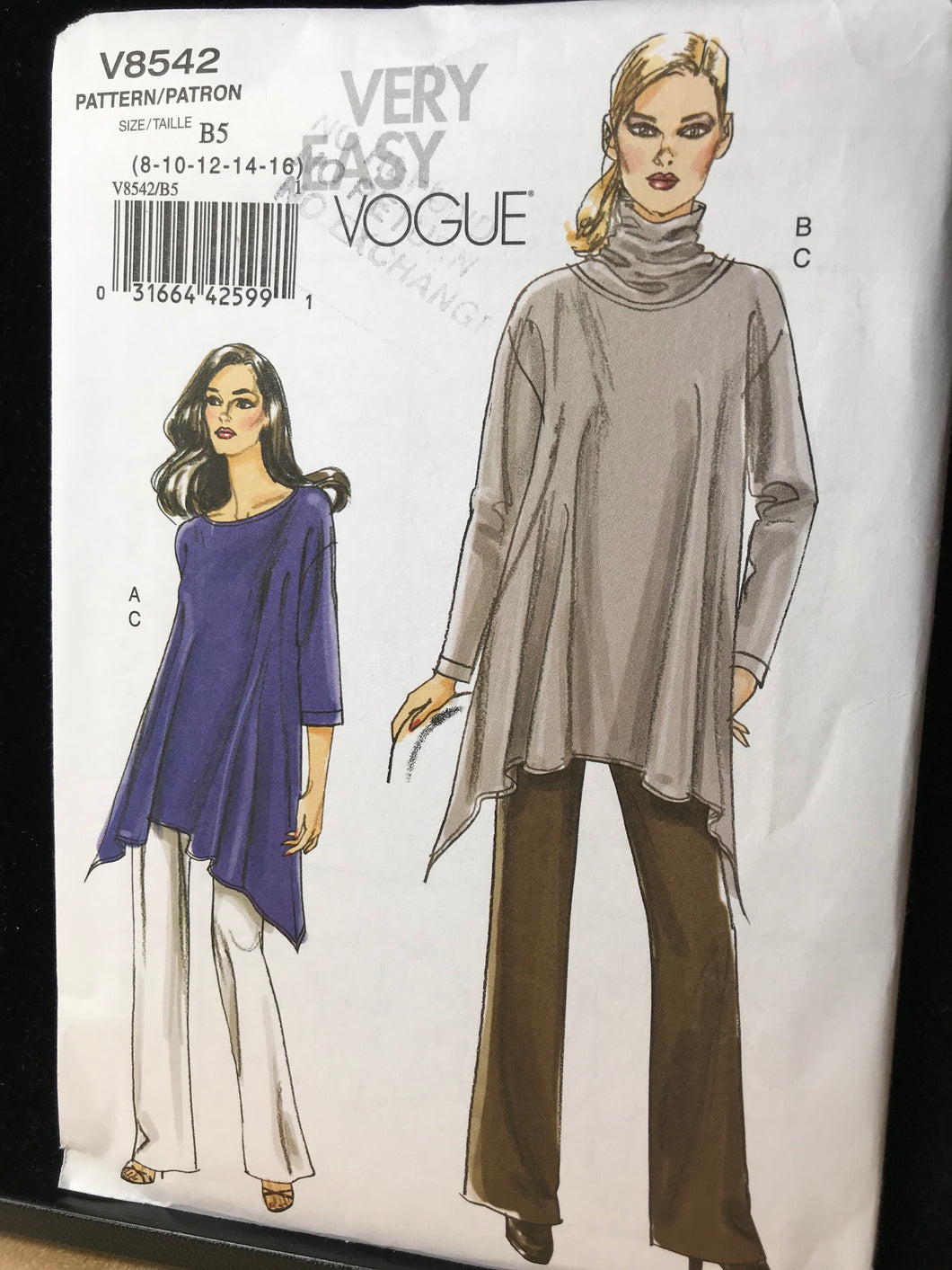 Vogue #8542  Sizes 8-10-12-14-16  &  18-20-22-24